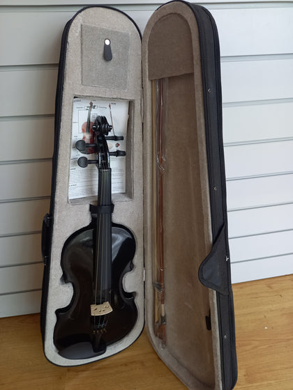 Forenza Uno Series 3/4 Size Black Violin Outfit