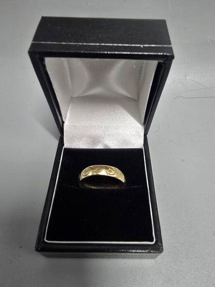 9ct Gold Ring 375 2.1G Size P