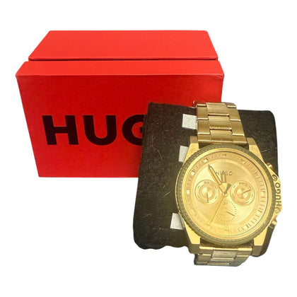Hugo Men's Brave Gold Tone Bracelet Watch