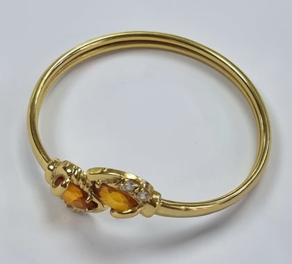 18ct Gold Citrine Bangle