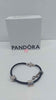 Pandora (ALE 925) Fabric Braided Charm Bracelet W/ 3x Sterling Silver Charms - 7" Long - 17.17 Grams