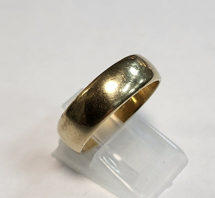 9ct Yellow Gold Band Ring - Size S - 5.66G