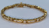 18ct Gold Bracelet With CZ Stones  7.5 Inches