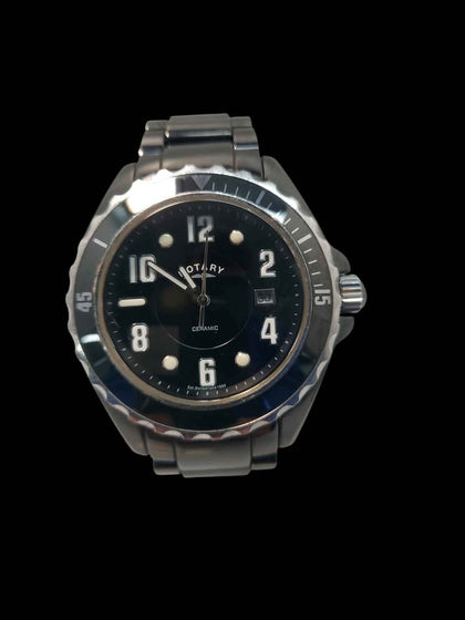 Rotary CEBBR/19 Full Ceramic Quartz Divers Style Watch - Black - Unboxed In Excellent Condition