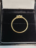 18ct Yellow Gold Ring with 3 Clear Stones - Size M - 1.85g