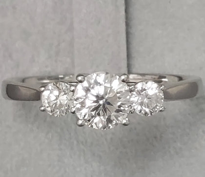 Blossom 1 Carat Lab Grown Diamond Trilogy Ring- Size Q