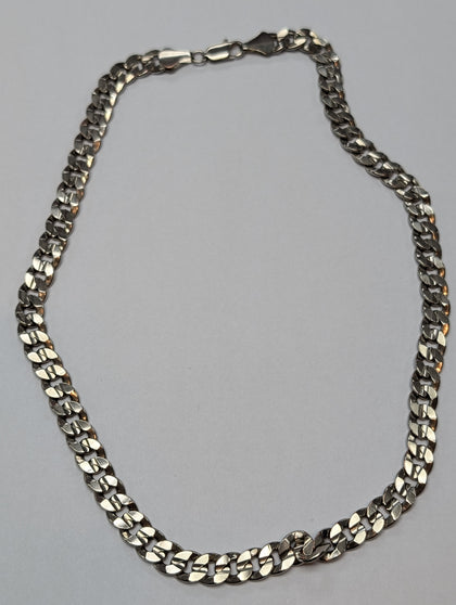 HEAVY SILVER CURB CHAIN 20