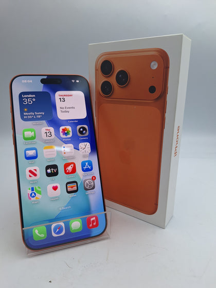 *NEW* Apple iPhone 17 Pro Max 256GB Cosmic Orange smartphone unlocked BOXED 100% battery health