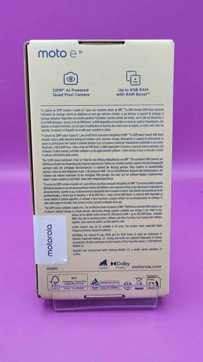 Motorola Moto E15 (2GB+64GB) Denim Blue Unlocked