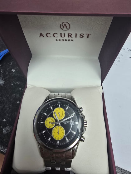 Accurist Chronograph Stainless Steel Mens Watch MB932