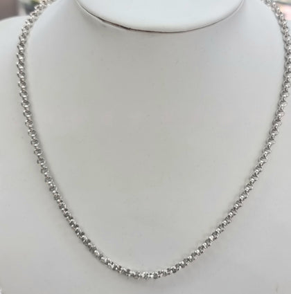 Silver Rollo Belcher chain 22