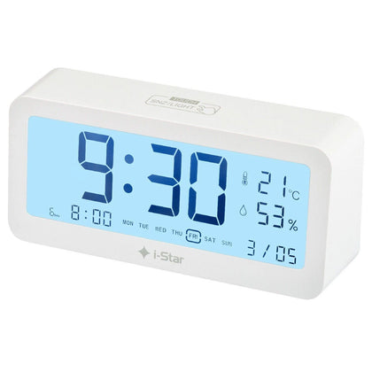 i-Star Portable Alarm Clock with Temperature and Humidity