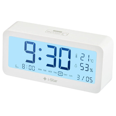 i-Star Portable Alarm Clock with Temperature and Humidity