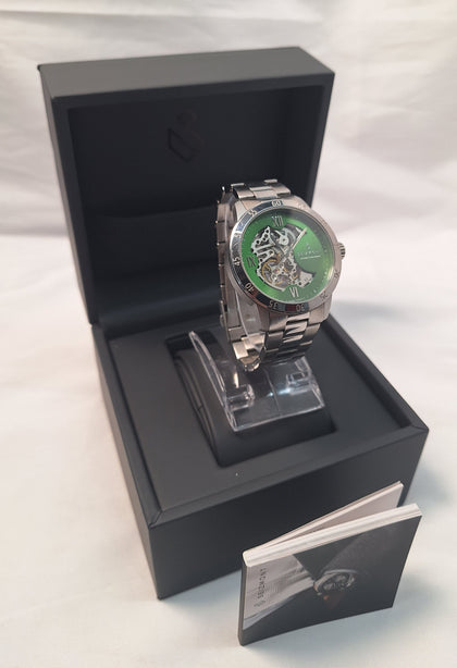 Seizmont Dante II | Limited Edition Silver green Skeleton automatic movement Watch For Men boxed with papers