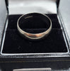 18CT - White Gold Band Ring - 4.83g - Size W. Hallmarked