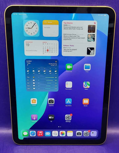 iPad 10th Gen (A2696) - 64GB - Yellow - Wifi Only - 100% Battery Health