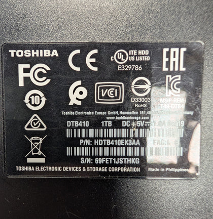 Toshiba External Hard Drive 1 TB Black