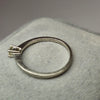 9ct  white gold solitaire diamond ring N 1/2