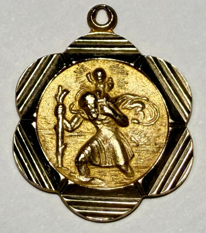 9CT Gold St Christopher Pendant