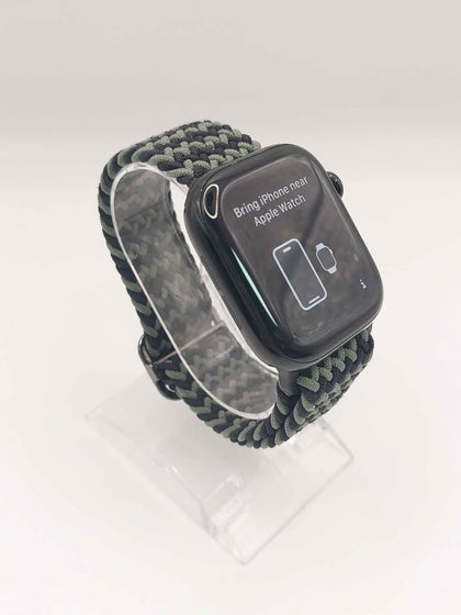 Apple Watch Series 10 (GPS), 42mm, Jet Black Aluminum, With Woven Loop Strap, Unboxed