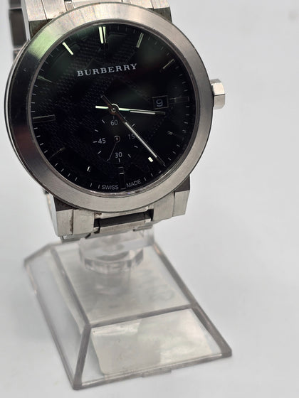 MENS BURBERRY BU9901 SILVER WATCH *24 MONTH WARRANTY*