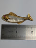 18CT GOLD FISH OF LIFE BROOCH WITH MOTHER OF PEARL
