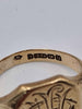 9ct Yellow Gold Patterned Signet Ring - Size O - 5.22 Grams