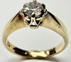 9ct yellow gold diamond solitaire ring size J