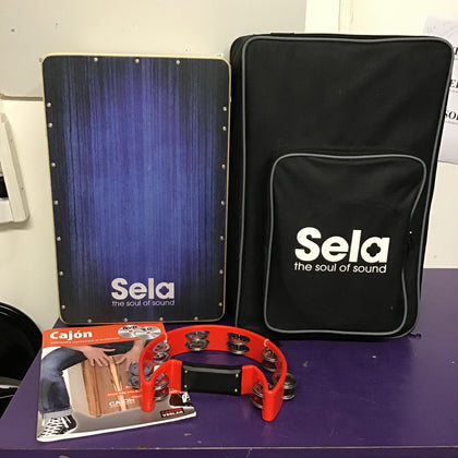 Sela Cajon with Tamborine and Carry Case