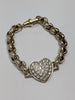 9ct Gold (Baby) Belcher Heart Bracelet