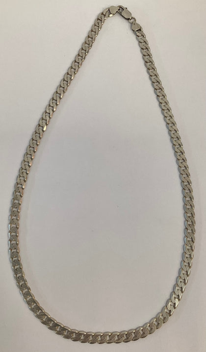Silver Curb Chain 24”