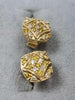 9ct Gold Earrings 2 Color Stones
