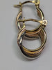 9CT White/Yellow Gold Twist Earrings