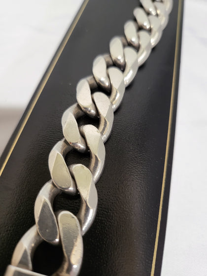925 Silver Curb Link Bracelet - 8