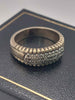 (9ct 375 Hallmarked&Tested), Gold Ring With Small Diamonds, Weight: 5.12g, Size: L