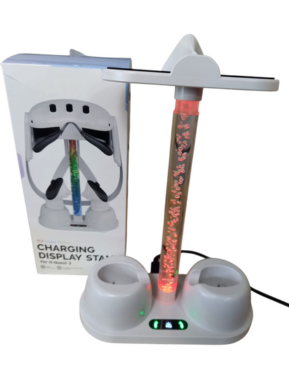 HBV-463 For Meta Oculus Quest 3 RGB VR Headset Charging Station Display Stand Base Controller Storage Holder