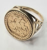 9ct Gold St George Ring Size "U"