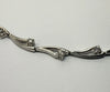 9ct White Gold Bracelet with stones 7.5"