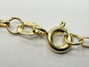9ct yellow gold belcher chain with pink pendant 24"