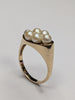 9ct gold angled pearl ring