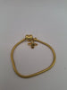 Pandora Base Metal Gold PLated bracelet With bee charm IN ITS ORIGINAL BOX 7INCHES  LENGHT.