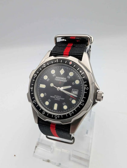 **RARE** Vintage Sekonda Tidemaster Quartz Divers Style Watch - Unboxed With NATO Strap
