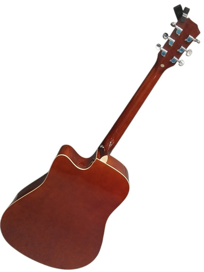 WINZZ AF168C Sunburst Electro/Acoustic Lightweight Six-String Guitar - Uncased With JOYO Electric Tuner