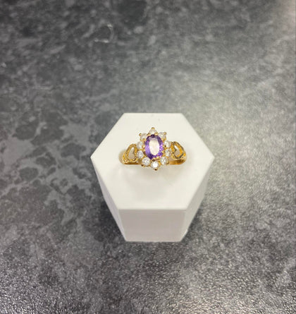 22ct Gold Ladies Amerthis C/Z Ring (Size N) 3.24g