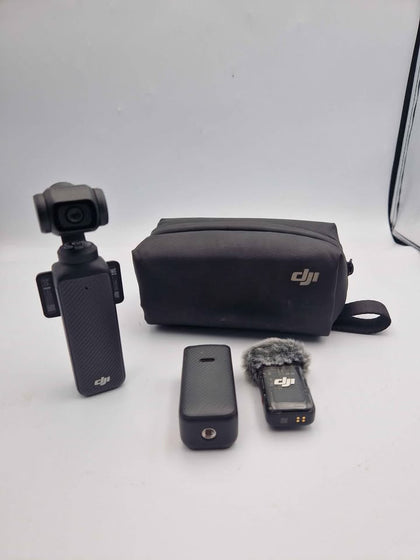DJI Omso Pocket 3 4K 3-Asis Gimbal Camera With Battery Handle & DJI Propel Mic