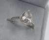 Pandora Sparkling Teardrop Halo Ring Size Q