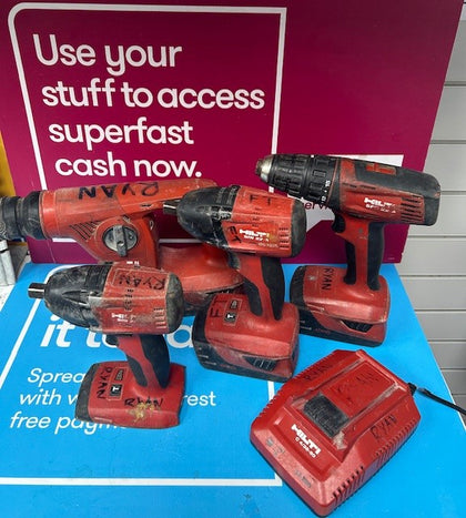 HILTI POWER TOOL BUNDLE 3X BATTERY 4X TOOLS 1X CHARGER **UNBOXED**.
