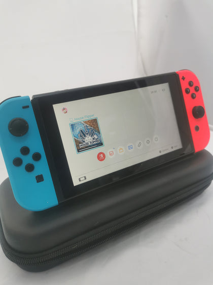 Nintendo Switch Console (Neon Red/Neon Blue), w/ Nintendo Switch Console Case