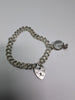 SILVER 925 CHARM BRACELET WITH HEART LOCK