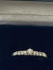 9ct White gold Ring With Clear Stones - Q